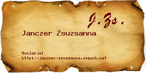 Janczer Zsuzsanna névjegykártya